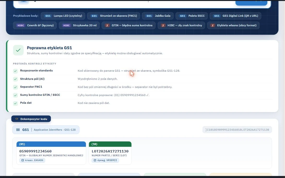 Studio WMS.net - numer partii, który wchłonął termin ważności po pominięciu separatora pól w kodzie